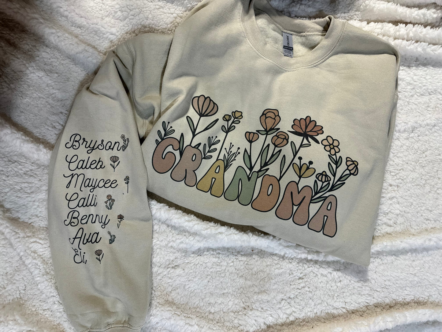 Custom Floral Name w/ Kids names